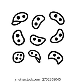 Illustration of various protozoan microorganisms