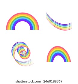 ilustración de varias Formas del arco iris