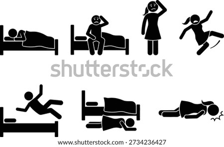 Illustration of various sleeping positions and their effects on sleep quality