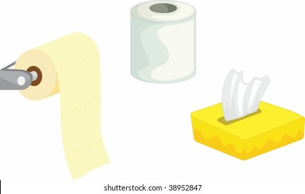 illustration of various tissue on white