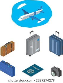 Illustration of various travel bags