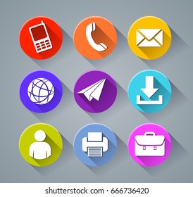 Illustration of various web icons set