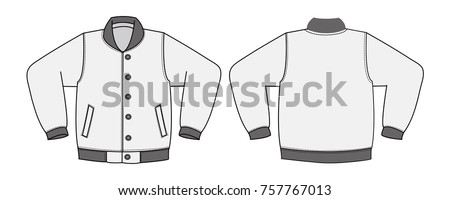 Illustration Varsity Jacket Stock Vector (Royalty Free) 757767013 ...