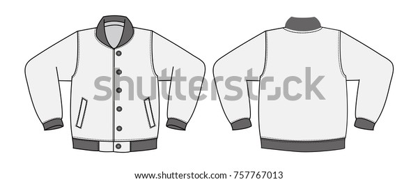 Illustration Varsity Jacket Stock Vector (Royalty Free) 757767013 ...