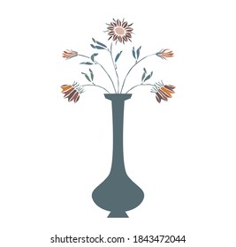 Illustration of vase with flowers