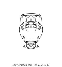 An illustration of a vase with a handle