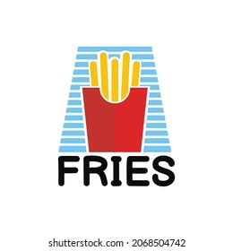 illustration vecftor graphic of red fries box, perfect for food, fast food, junk food, restaurant, cafe, etc.