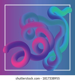 Vector de ilustración de fondo coloreado 3D