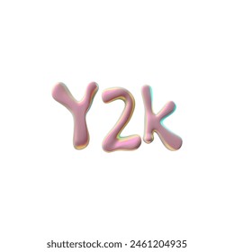 Illustration of a vector 3D font in Y2K style. Set of chrome english letters and numbers with liquid shiny appearance for futuristic design on isolated background.