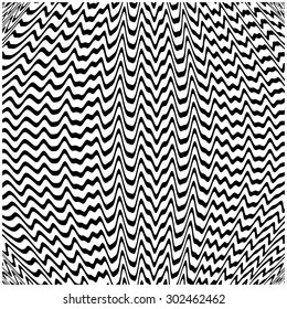 illustration vector abstract background with black and white wave lines