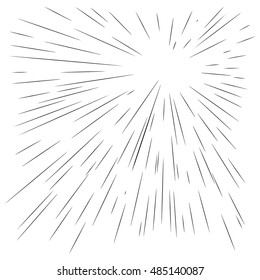 illustration vector abstract background with radial starburst lines 