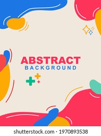 Illustration vector of abstract background in red, blue, green, orange and yellow color. Good to use for banner, social media template, poster and flyer template, etc.