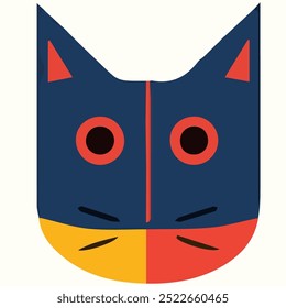 Vector de ilustración de diseño abstracto del gato