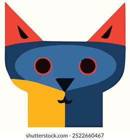 Vector de ilustración de diseño abstracto del gato