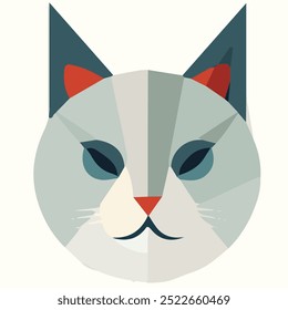 Vector de ilustración de diseño abstracto del gato