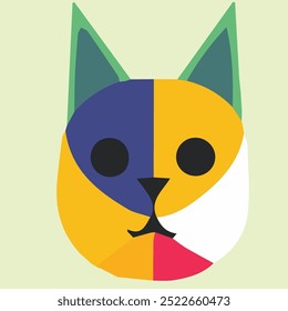 Vector de ilustración de diseño abstracto del gato