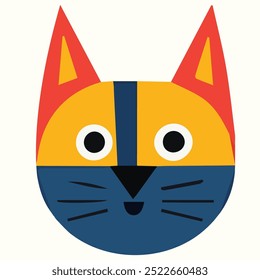 Vector de ilustración de diseño abstracto del gato