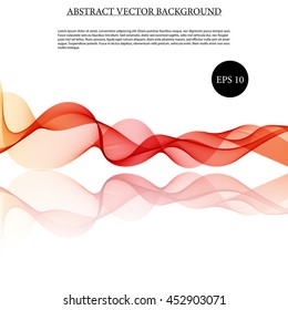 Illustration vector Abstract colorful background with wave on mirror