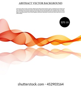 Illustration vector Abstract colorful background with wave on mirror