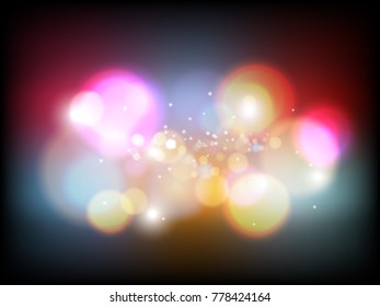 illustration vector of abstract colorful bokeh background