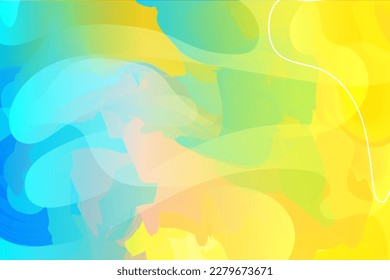 Vector de ilustración Antecedentes holográficos abstractos, fondo de pantalla azul iridiscente, fondo giratorio multicolor.