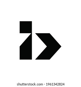illustration vector abstract shape geometry and arrow logo or icon. EPS 10