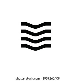 illustration vector abstract shape line wave logo or icon. EPS 10