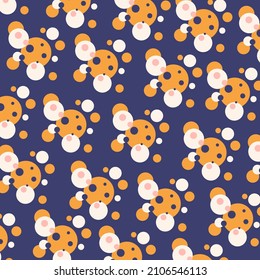 Illustration vector of abstract shapes dots seamless pattern for background premium vector
for kids and baby. Print on cloth, fabric, linen, textile and wallpaper background
