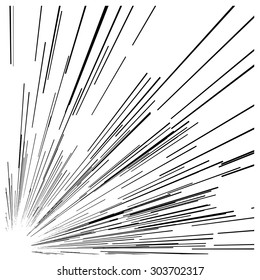 illustration vector abstract speed motion black lines from the corner of the picture.