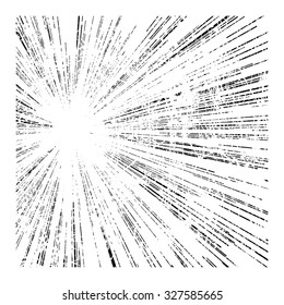 illustration vector abstract speed motion black lines ,with circle in the middle, grunge stamp style