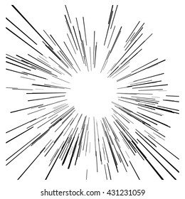 illustration vector abstract speed motion black starburst straight lines from the center