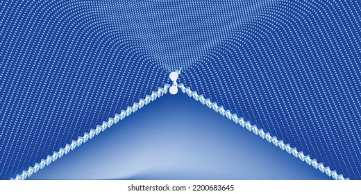Illustration vector abstract wave motion pattern and dynamic mesh line on dark blue background. Modern futuristic design for background or wallpaper. Digital cyberspace