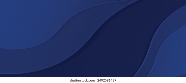 Patrón de movimiento de onda abstracto de Vector de ilustración y línea de malla dinámica sobre fondo azul oscuro. Diseño futurista moderno para fondo o Fondo de pantalla.