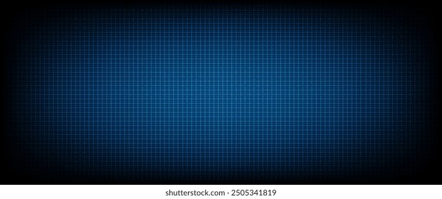 Illustration vector abstract wave motion pattern and dynamic mesh line on a dark blue background, blue light. Modern futuristic design for background or wallpaper. Digital cyberspace, high tech, tech	