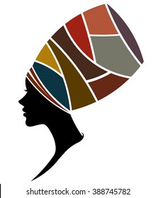 illustration vector of African women silhouette fashion models on white background