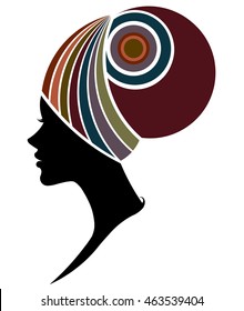 illustration vector of African women silhouette fashion models, beautiful black women on white background