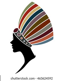 illustration vector of African women silhouette fashion models, beautiful black women on white background