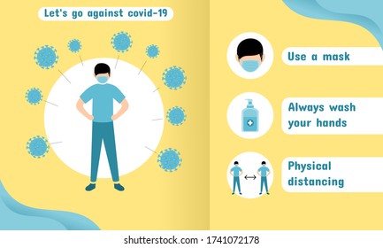 vector de ilustración de contra covid-19