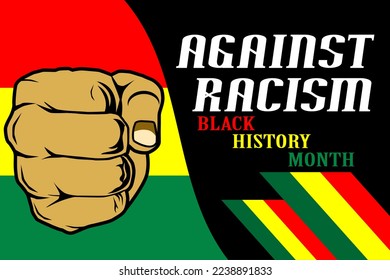 ILLUSTRATION VECTOR OF AGAINST RACISM black history month