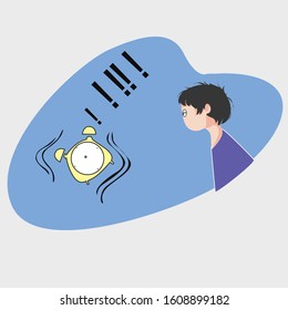 Illustration vector an alarm that rings in the morning