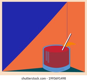 illustration vector alcohol soda cocktail