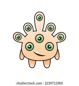 illustration vector alien design happy kawaii