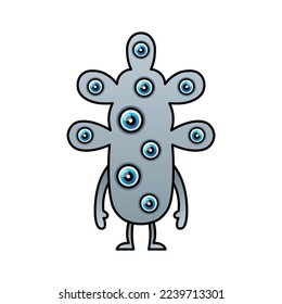 illustration vector alien design kawaii