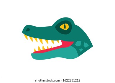 Illustration Vector of Alligator flat design Perfect for T Shirt design,logo,sticker eps 10