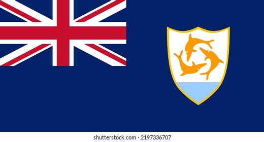 Illustration vector of Anguilla flag. Anguilla flag vector