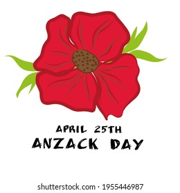 Illustration vector Anzac day, April 25th.