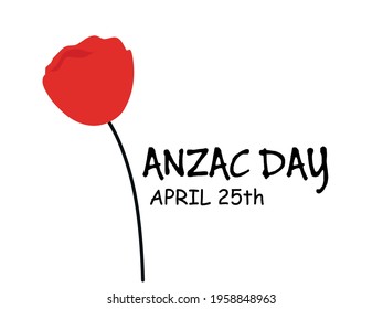 Illustration vector Anzac day, card design.