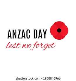 Illustration vector Anzac day, card design.