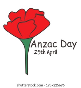 Illustration vector Anzac day. Lest we forget.