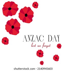 Illustration vector Anzac day, lest we forget.